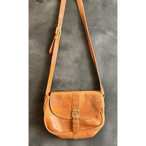 Vintage 70s Coach Saddle Handbag Leather Shoulder Bag RARE